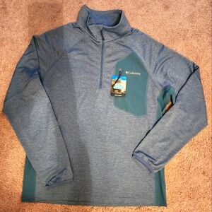 Mens Light Blue Columbia Half Zip